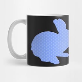 Cute Blue Polka Dot Bunny Rabbit Mug